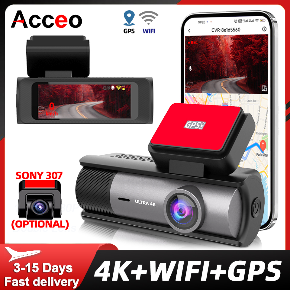 Home Cinema Blu Ray Sony - ACCEO 4K Dashcam dengan GPS/WiFi Terintegrasi,
