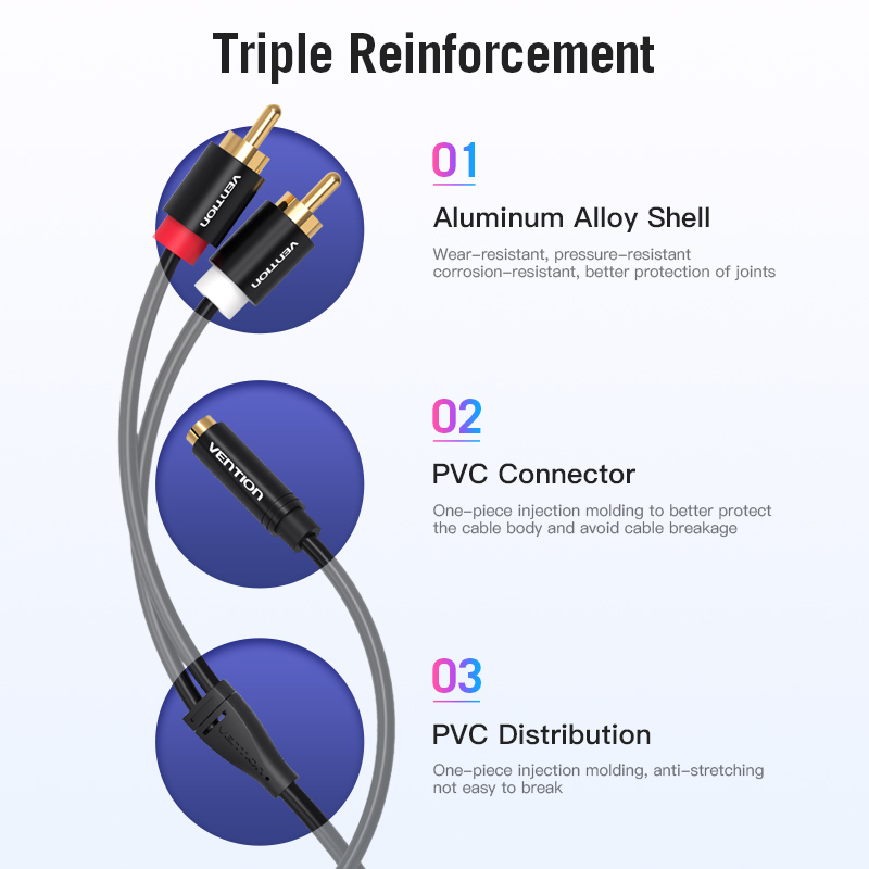 Vention Jack 3.5Mm Kabel Adapt - Home Cinema Beamer ulasan dan harga