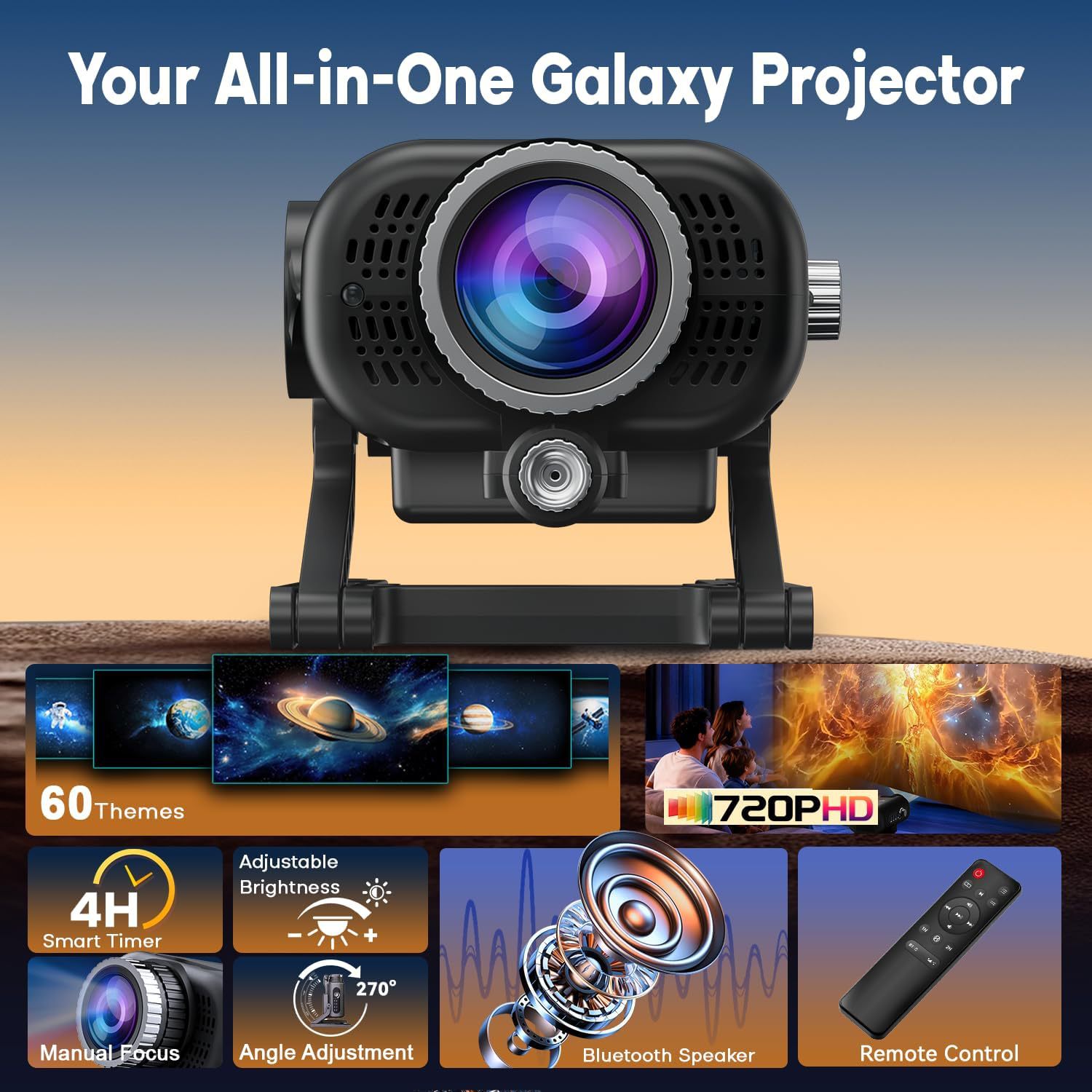 Proyektor Lampu Galaksi 3D 60  - Home Cinema Galaxy ulasan dan harga