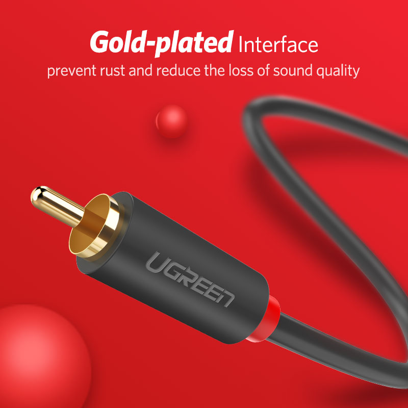 UGREEN 2RCA Ke 2 RCA Kabel Aud - Home Cinema Beamer ulasan dan harga