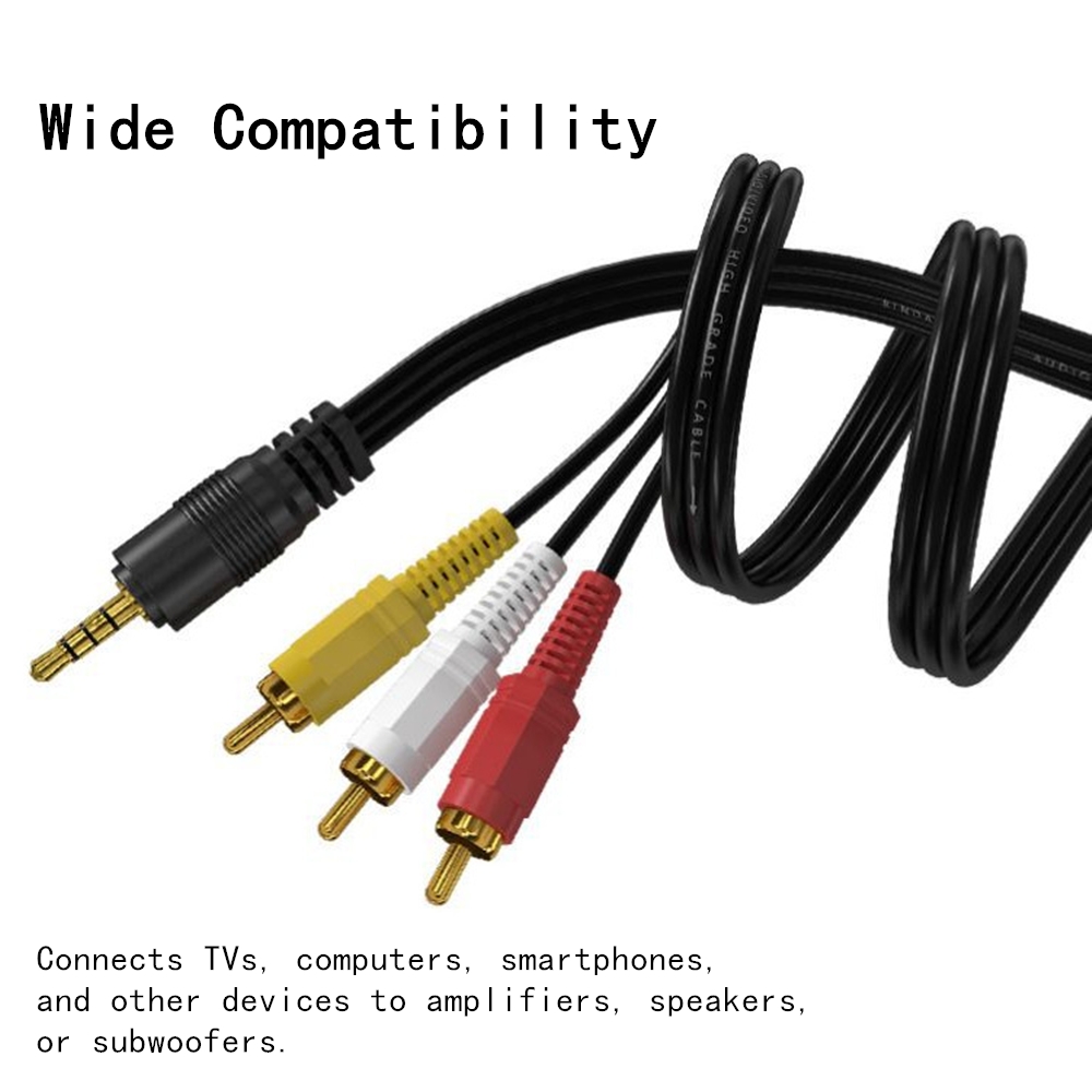 Kabel Audio Video RCA 3.5Mm Ke - Home Cinema Beamer ulasan dan harga