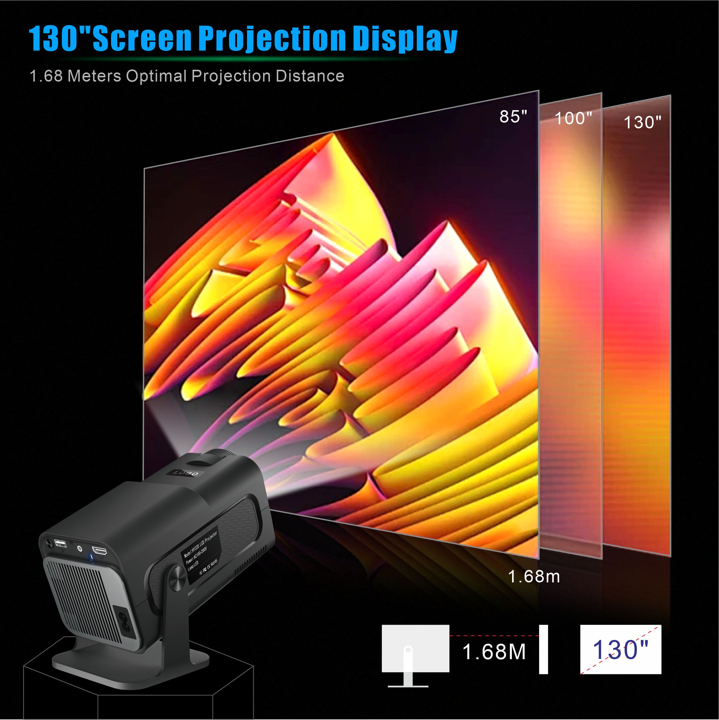 Salange HY320 proyektor Mini,  - Home Cinema Samsung ulasan dan harga